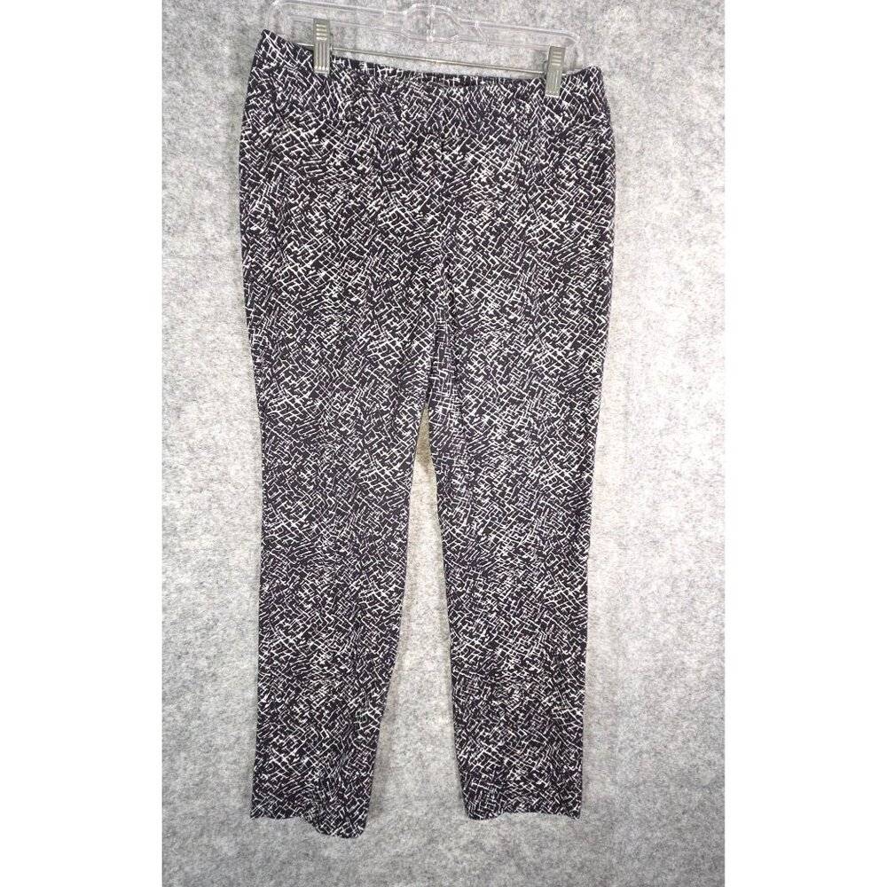 White House Black Market Women's Casual Pants Black/White Size 6